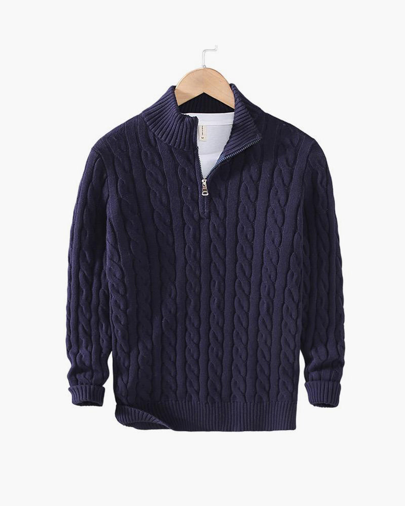 Valerio Cable Zip Sweater – Valourás