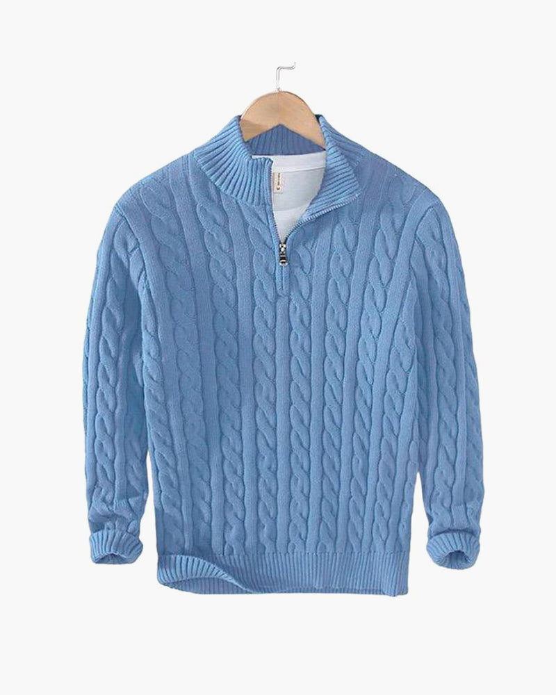 Valerio Cable Zip Sweater – Valourás