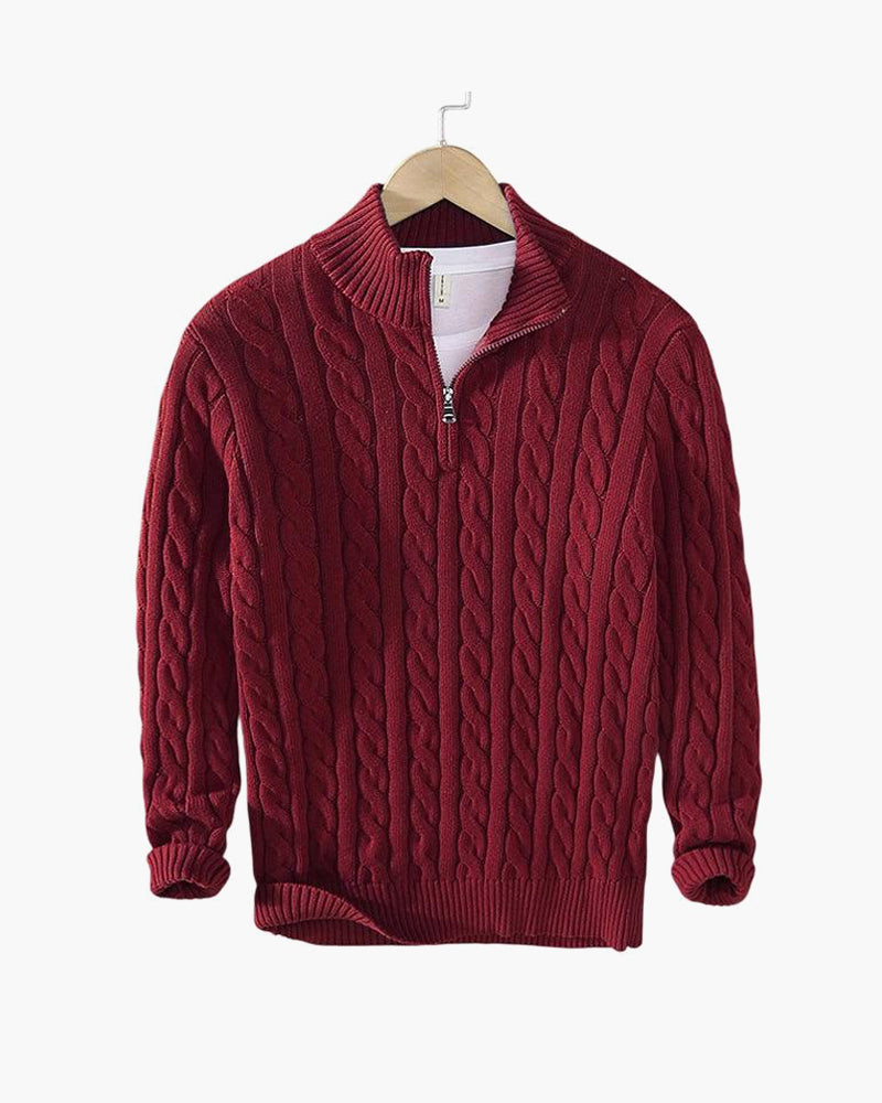 Valerio Cable Zip Sweater – Valourás