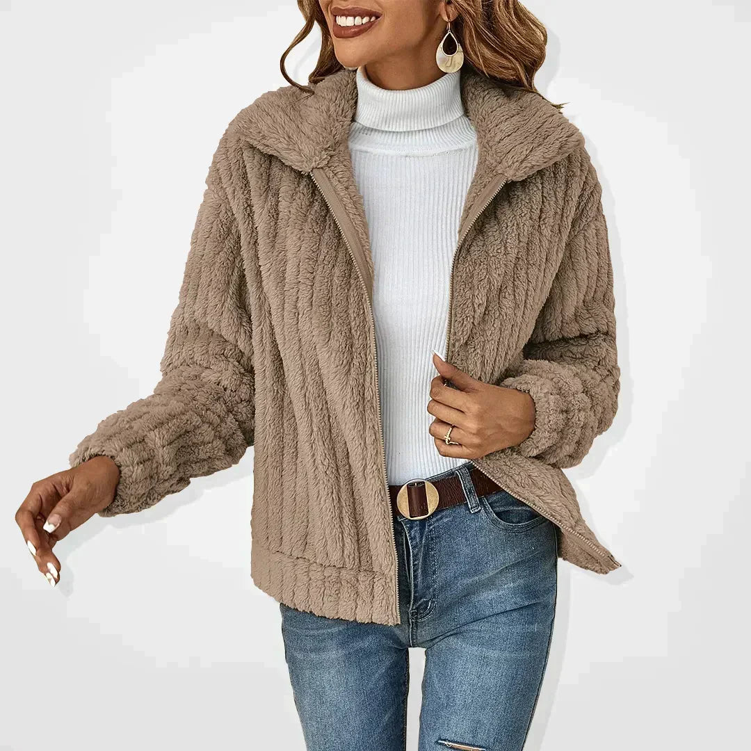 Iris Teddy Zip Cardigan
