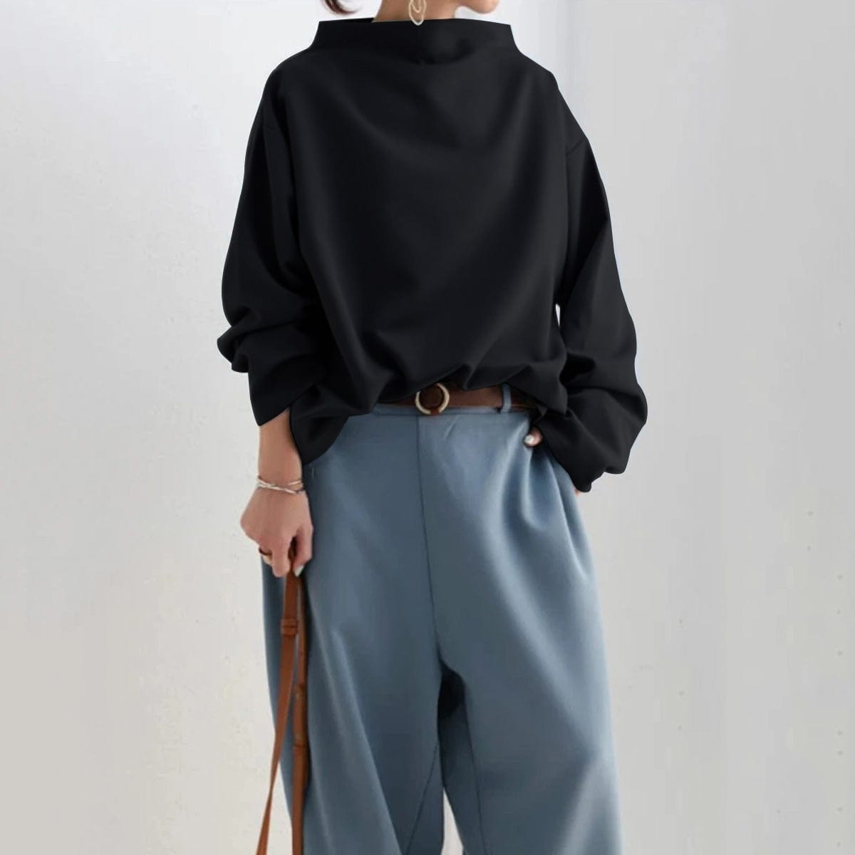 Pamela | High-Neck Casual Top