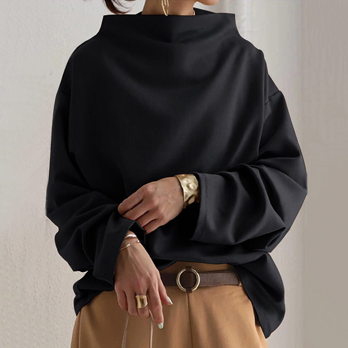 Pamela | High-Neck Casual Top