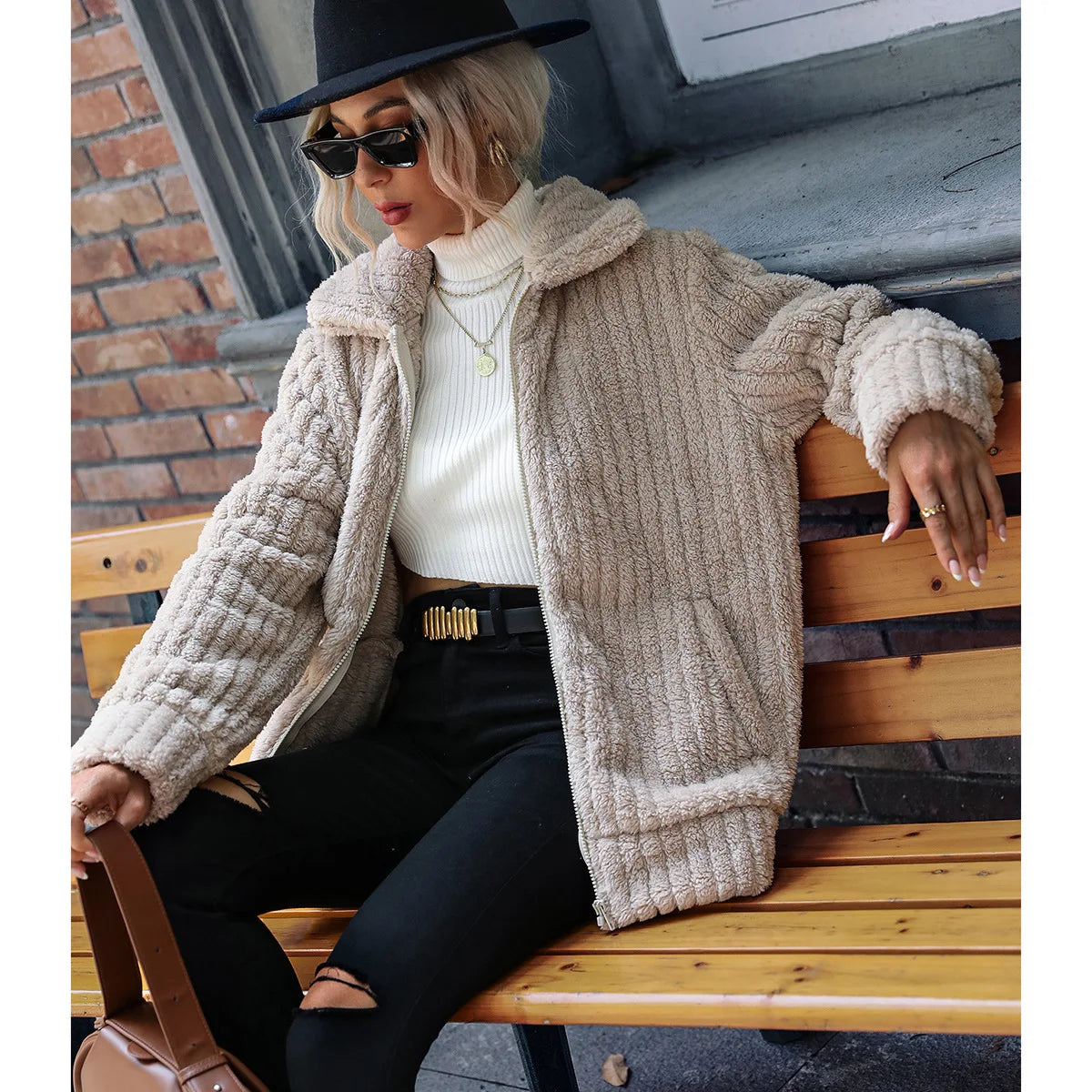 Iris Teddy Zip Cardigan