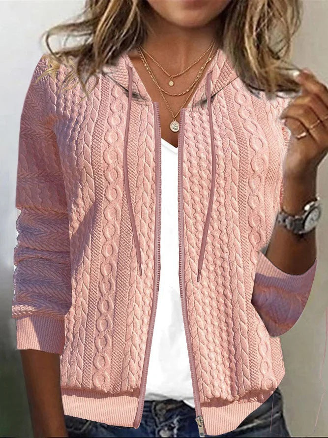 Emma Cable Zip Hoodie