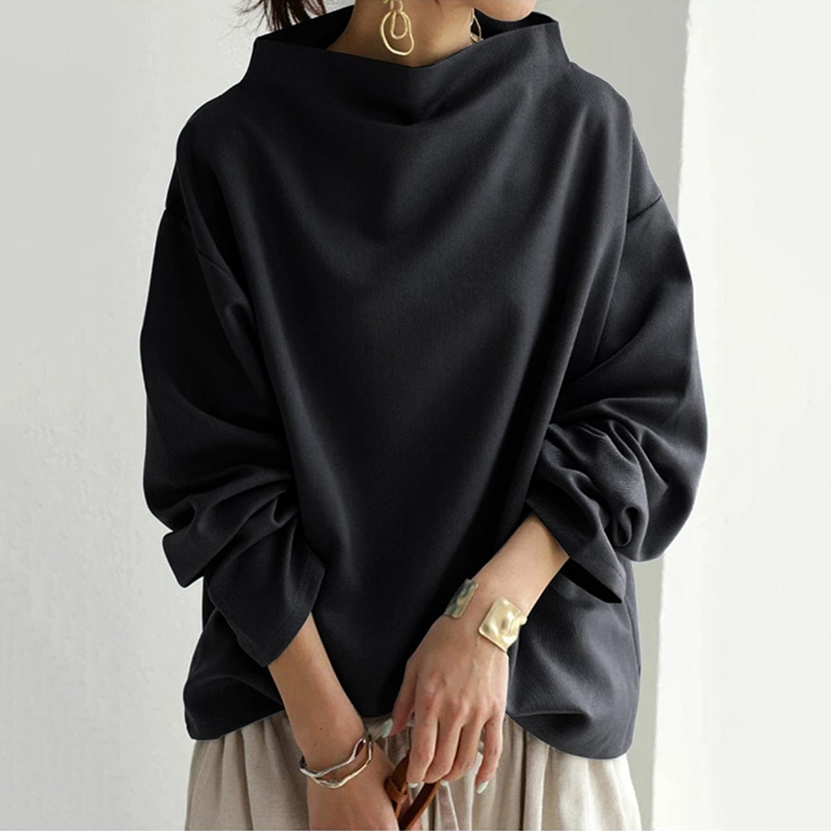 Pamela | High-Neck Casual Top