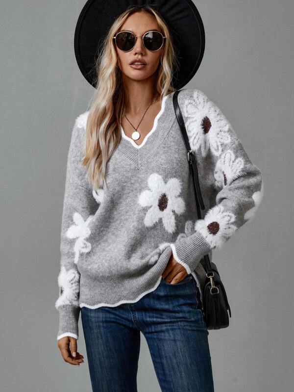 Tracy Flower Sweater