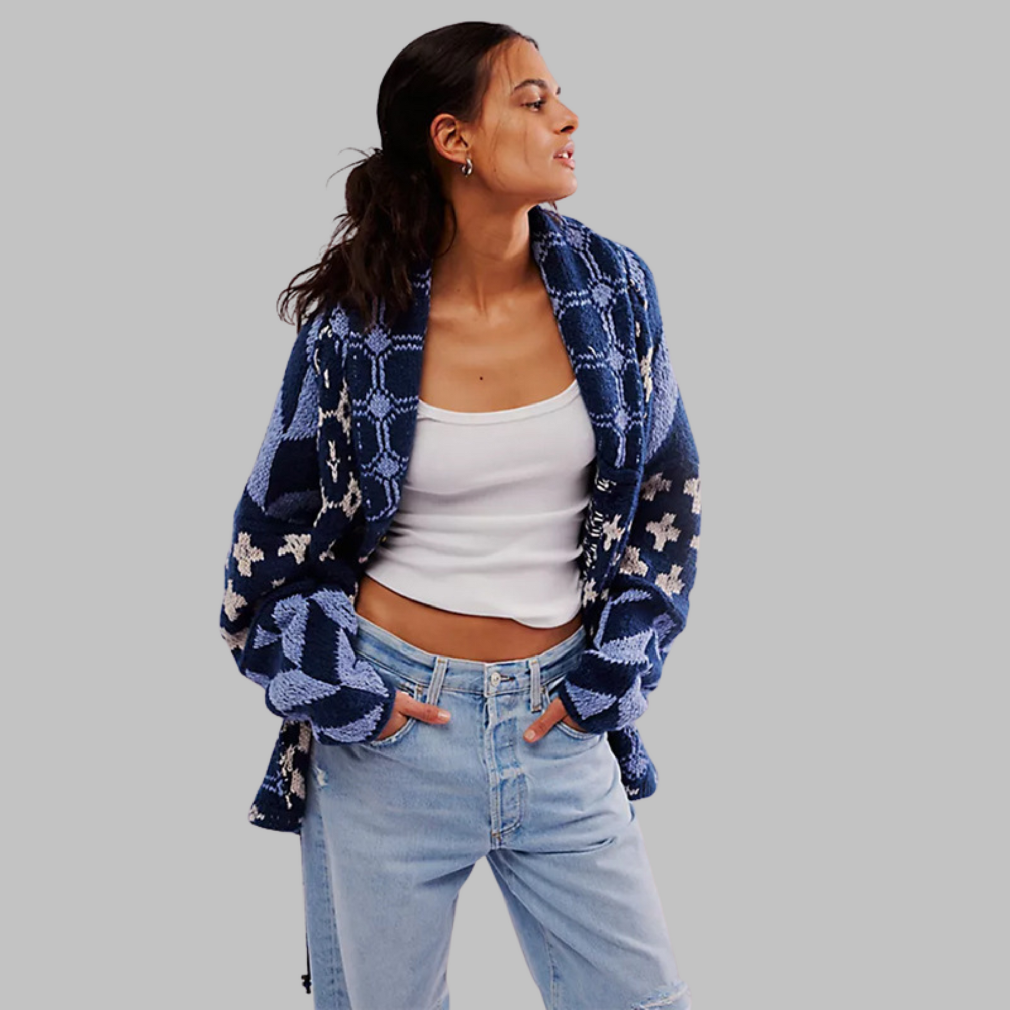 Portia™ Vintage Button Down Cardigan