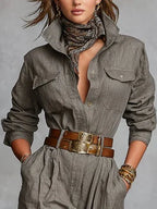 Megan | Linen-Cotton Jumpsuit