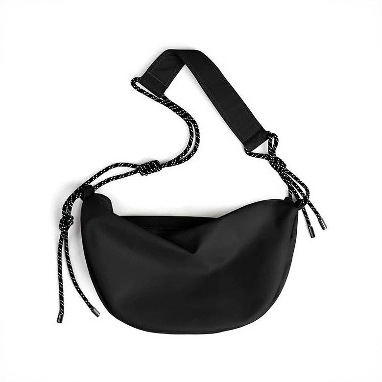 Nancy Knotted Nylon Crescent Bag