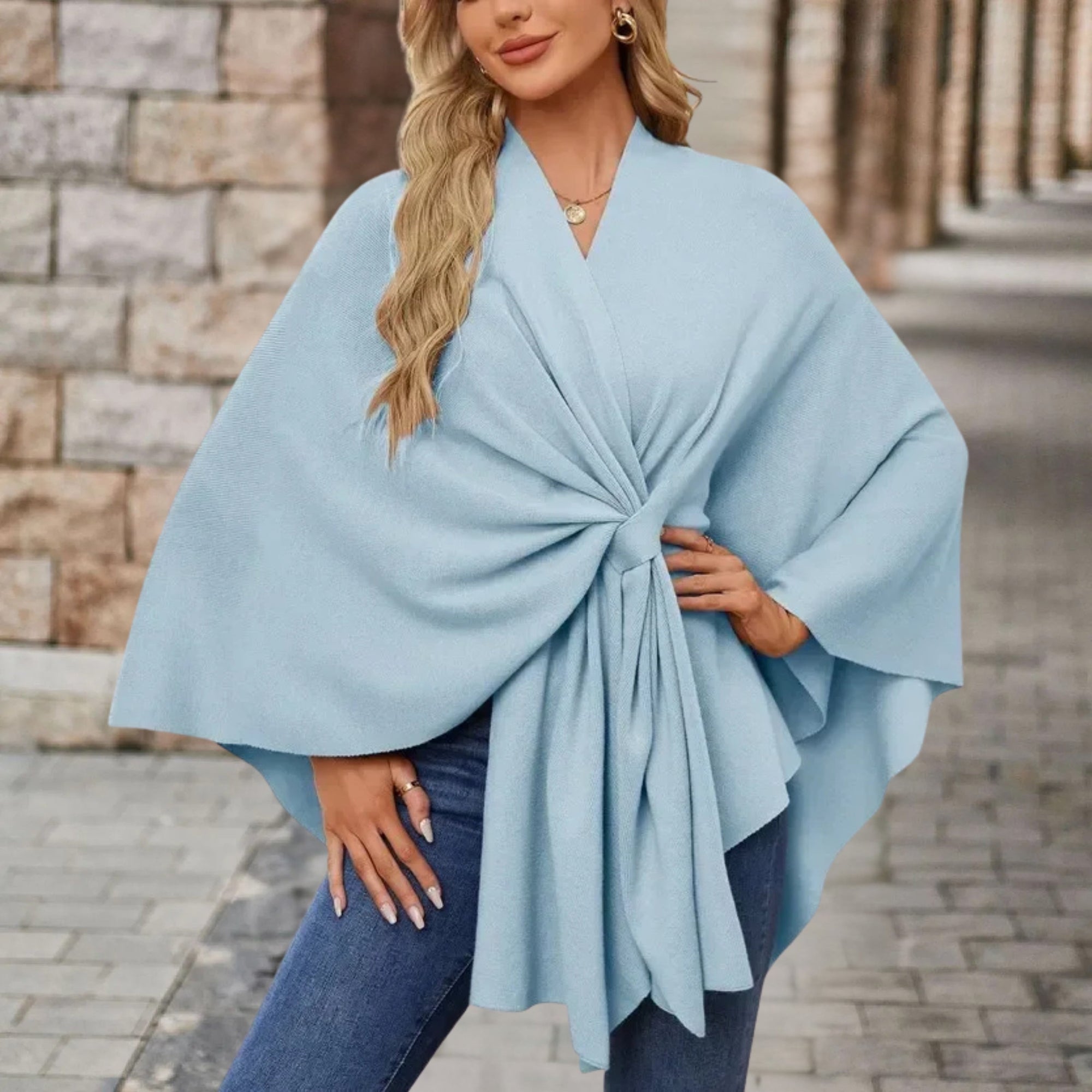 Silei Elegant Poncho Sweater