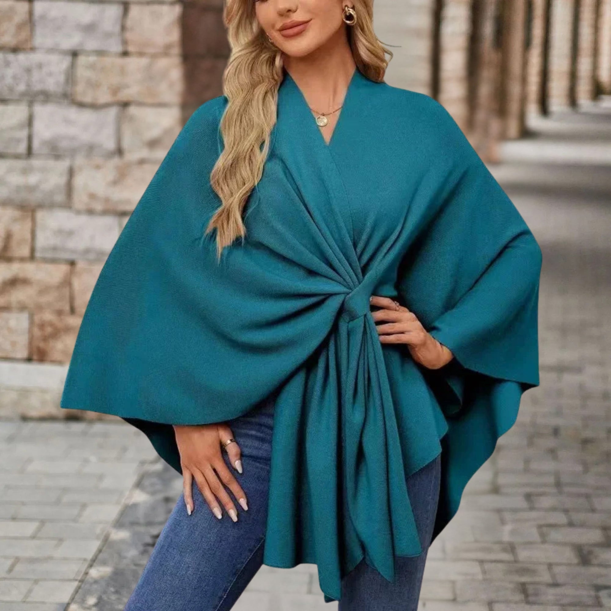 Silei Elegant Poncho Sweater