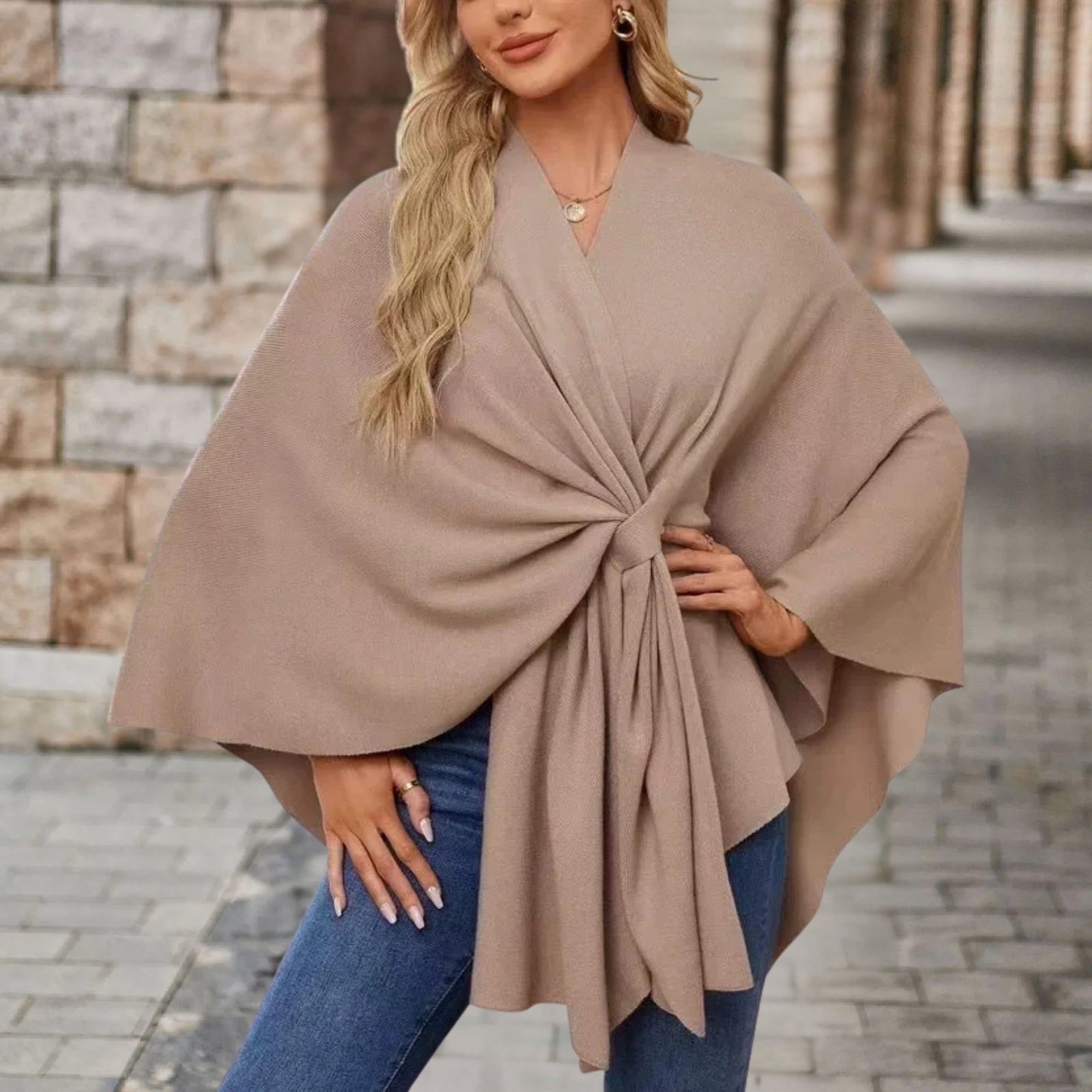 Silei Elegant Poncho Sweater