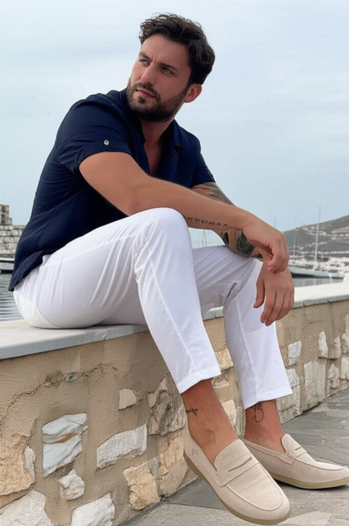 Suede Leather Loafers - Valourás
