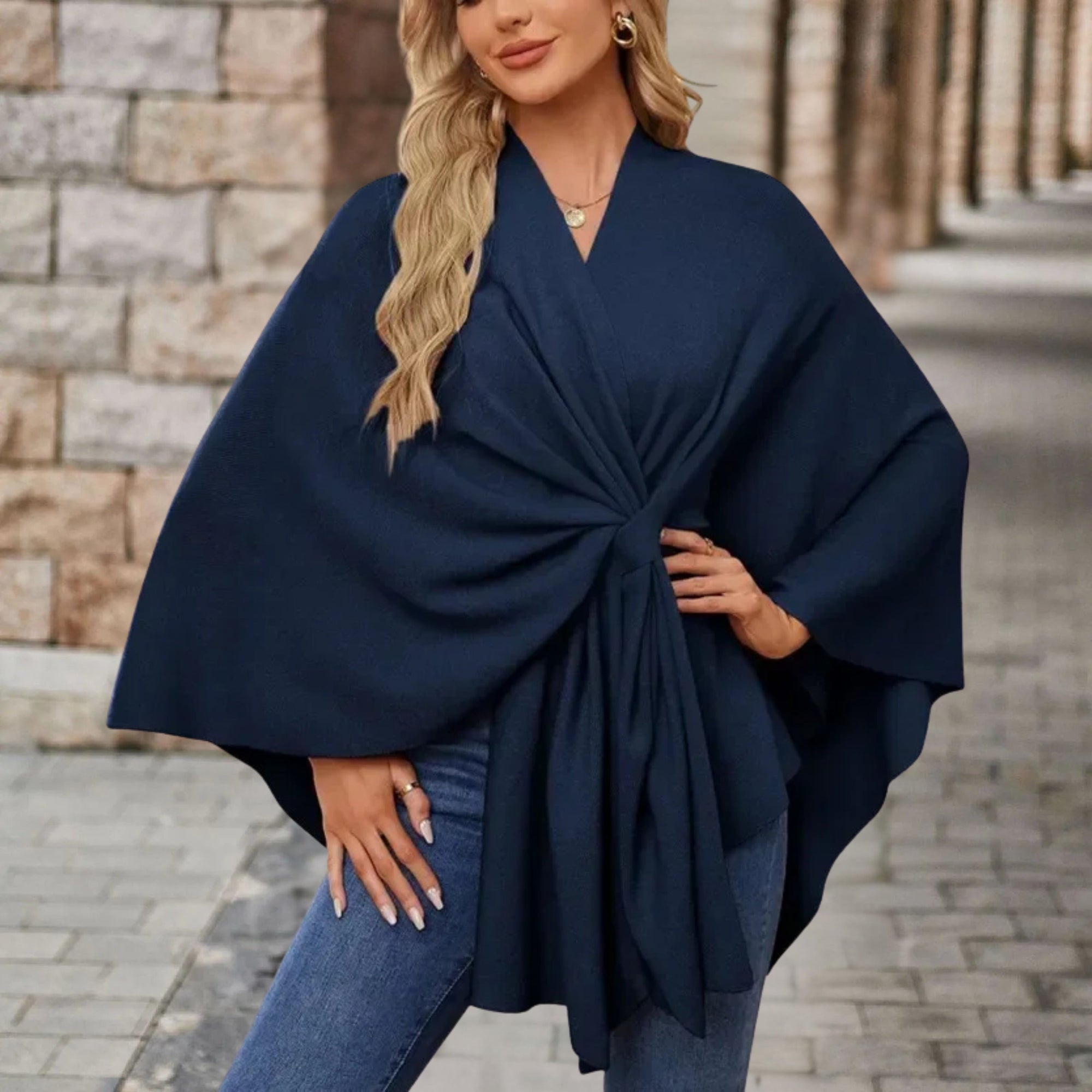 Silei Elegant Poncho Sweater