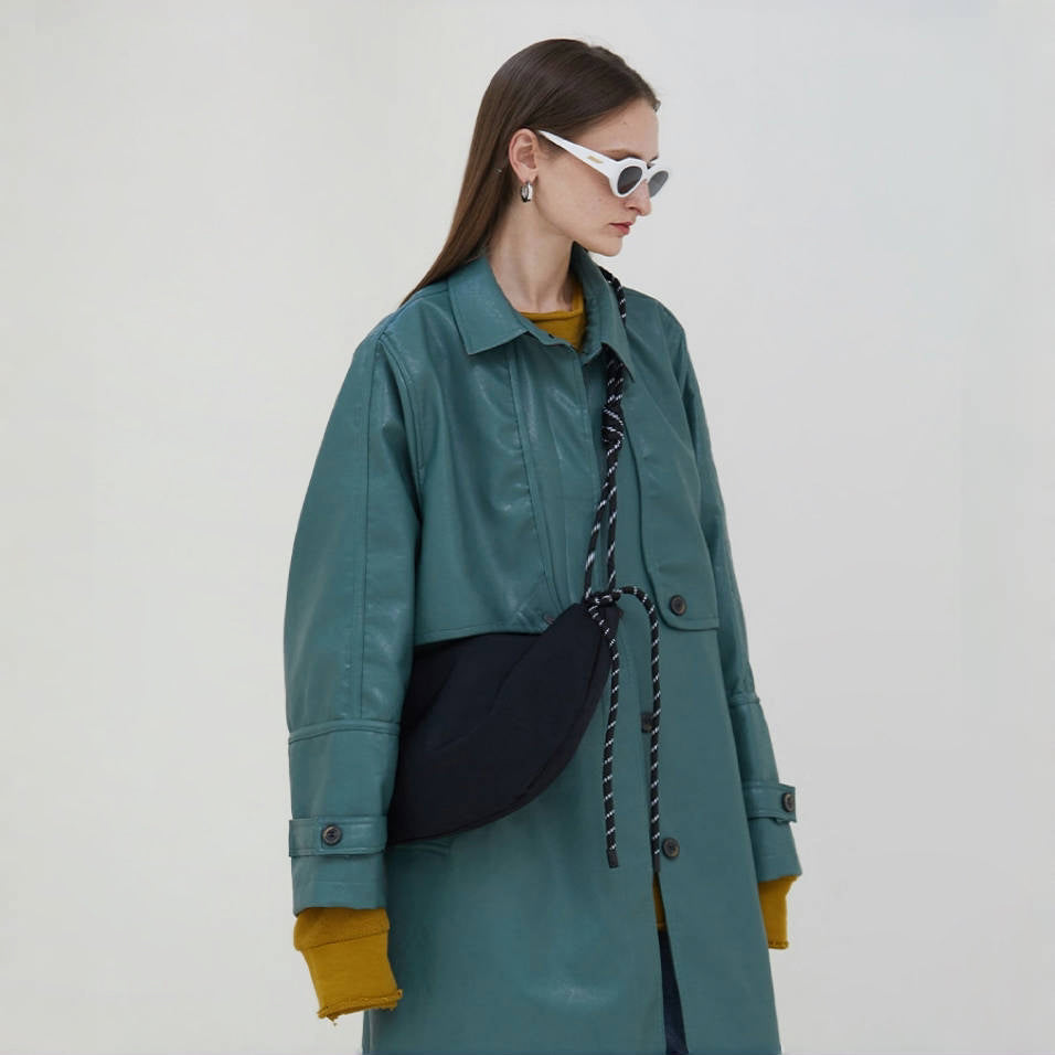 Nancy Knotted Nylon Crescent Bag