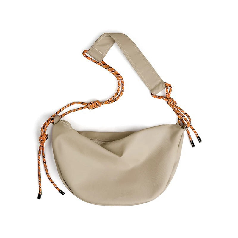 Nancy Knotted Nylon Crescent Bag