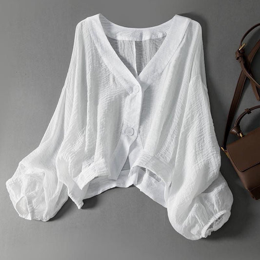 Sofia Linen Blouse - Valourás