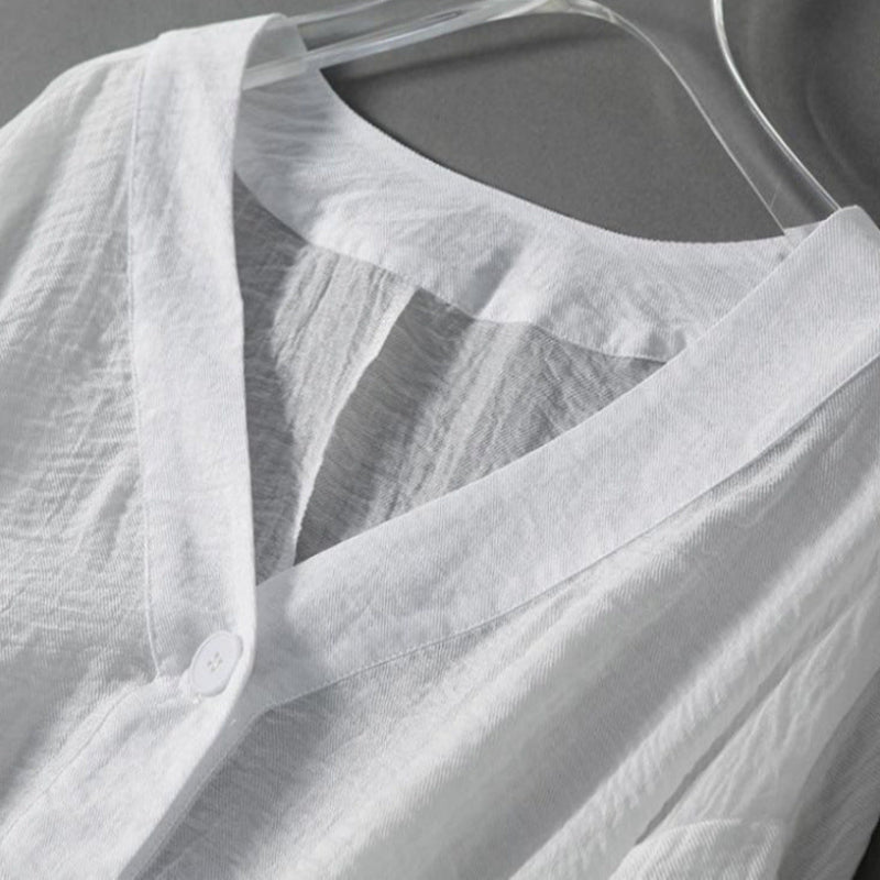 Sofia Linen Blouse - Valourás