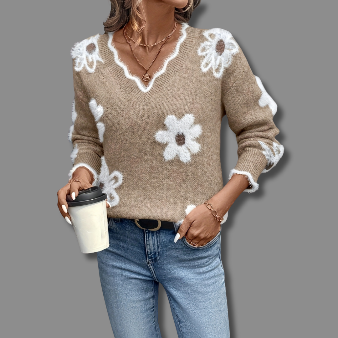 Tracy Flower Sweater
