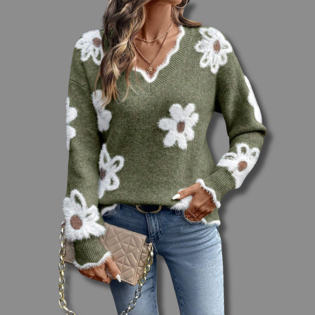 Tracy Flower Sweater