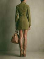 Harper Suede Zip Mini Dress