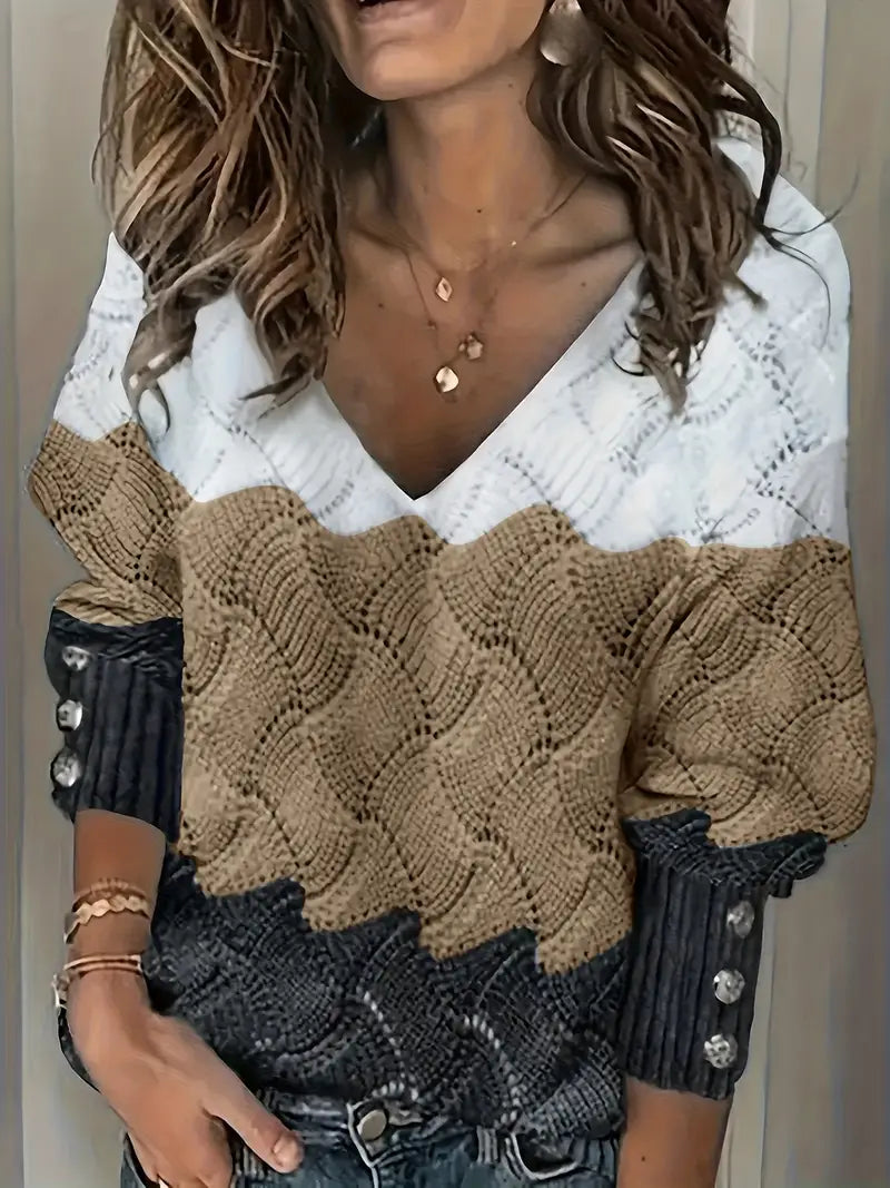 Benilda Elegant V-Neck Sweater